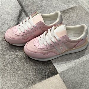 Polo Ralph Lauren Pink and White Women's Sneakers